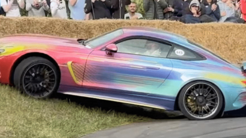 Mercedes-AMG GT Prototype Spins Out of Control at Goodwood Festival of Speed