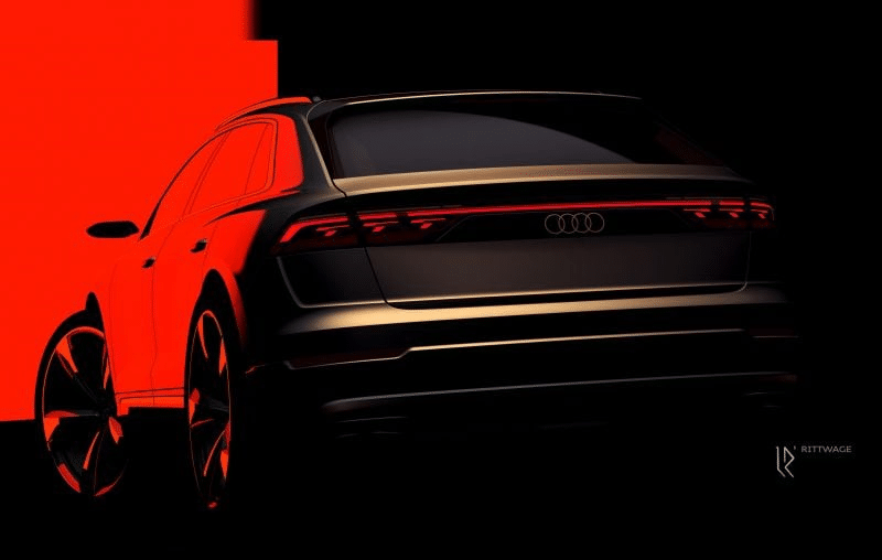 Audi Teases the Refreshed Exterior of the Upcoming Q8 SUV Update