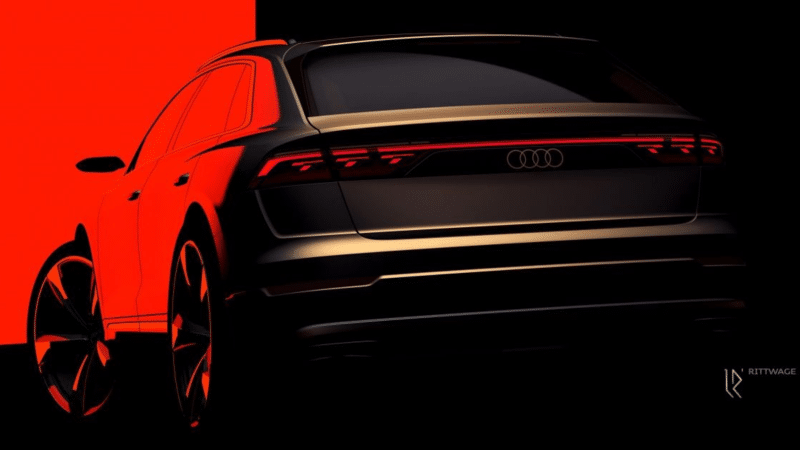 Audi Teases the Refreshed Exterior of the Upcoming Q8 SUV Update