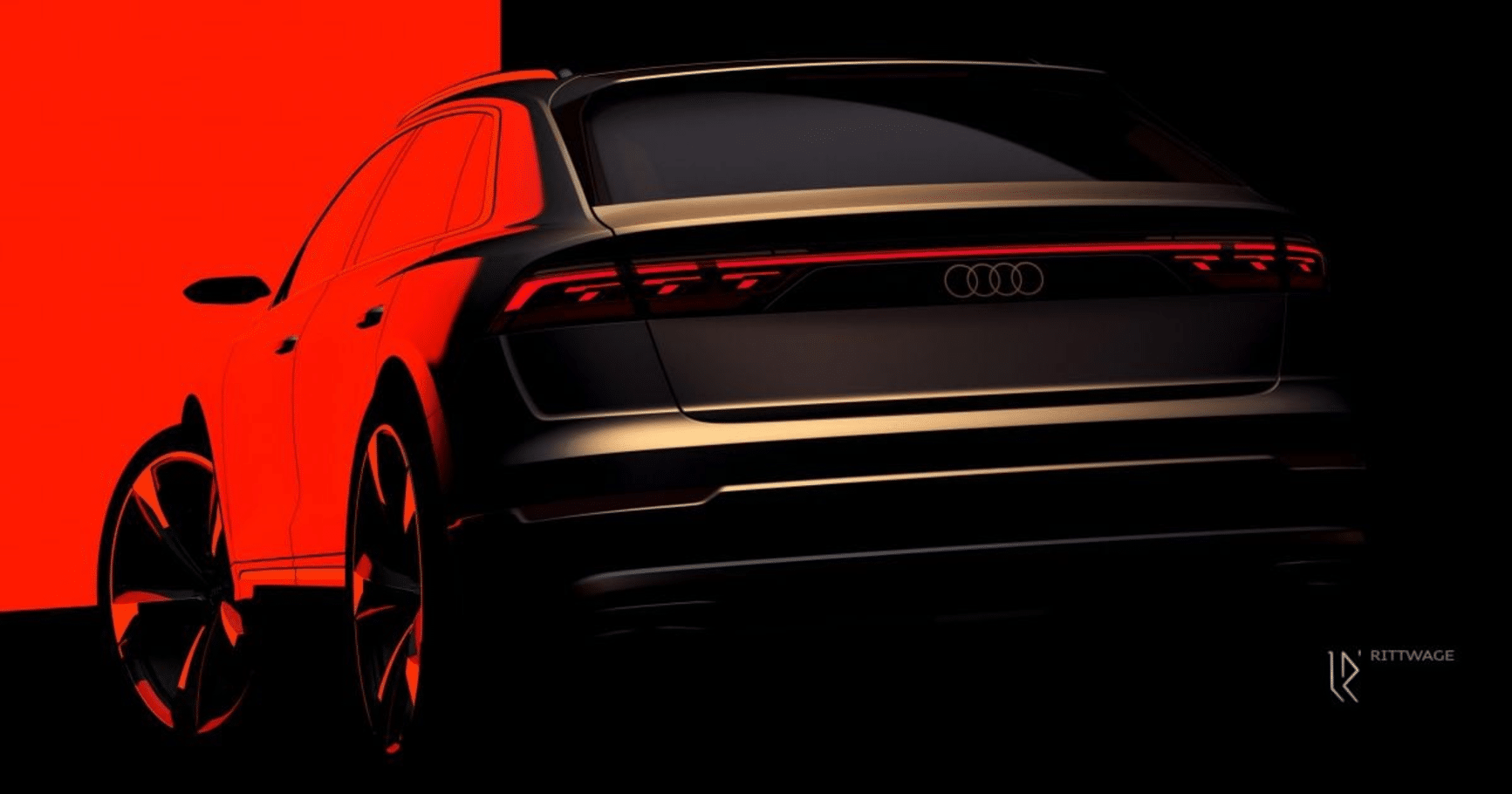 Audi Teases the Refreshed Exterior of the Upcoming Q8 SUV Update