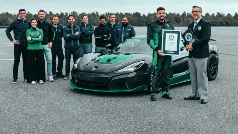 Rimac Nevera Sets New Guinness World Record for Fastest Reverse Speed in a Production Car